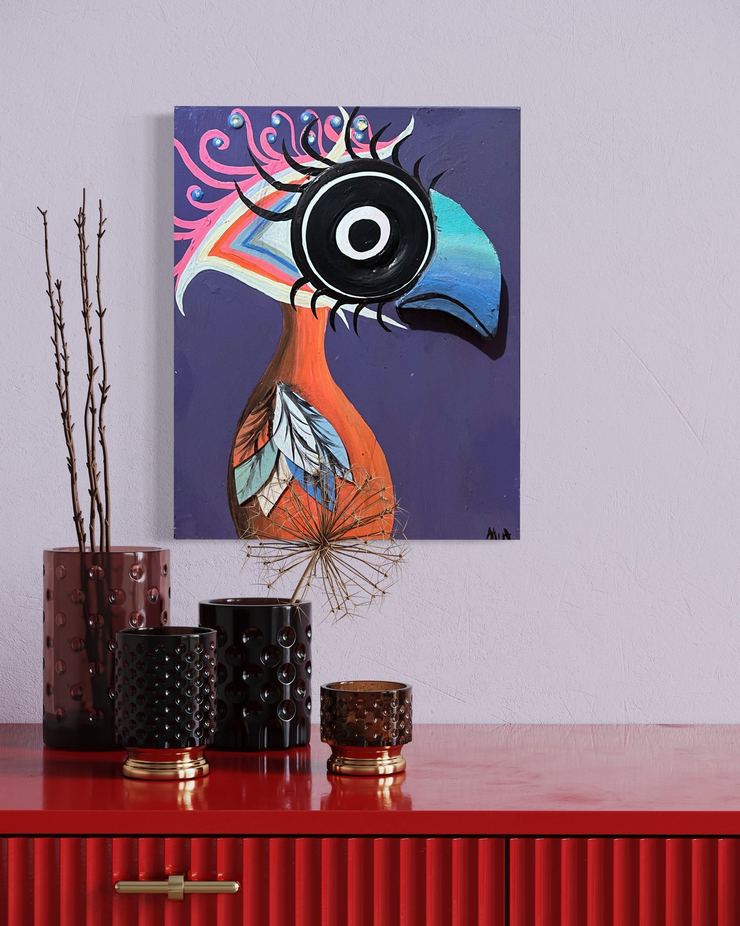 Abstract Bird Painting