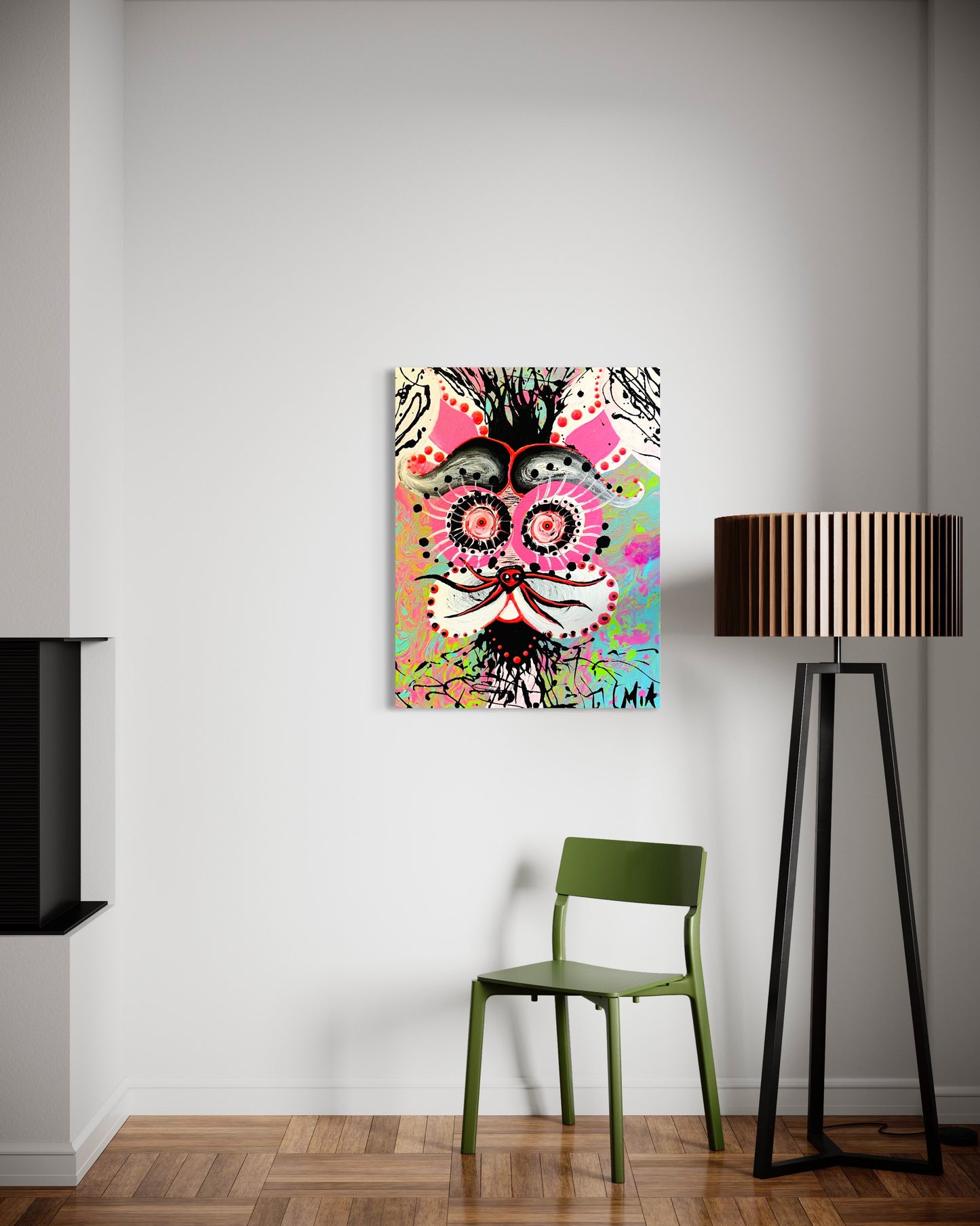Abstract Crazy Rabbit Painting