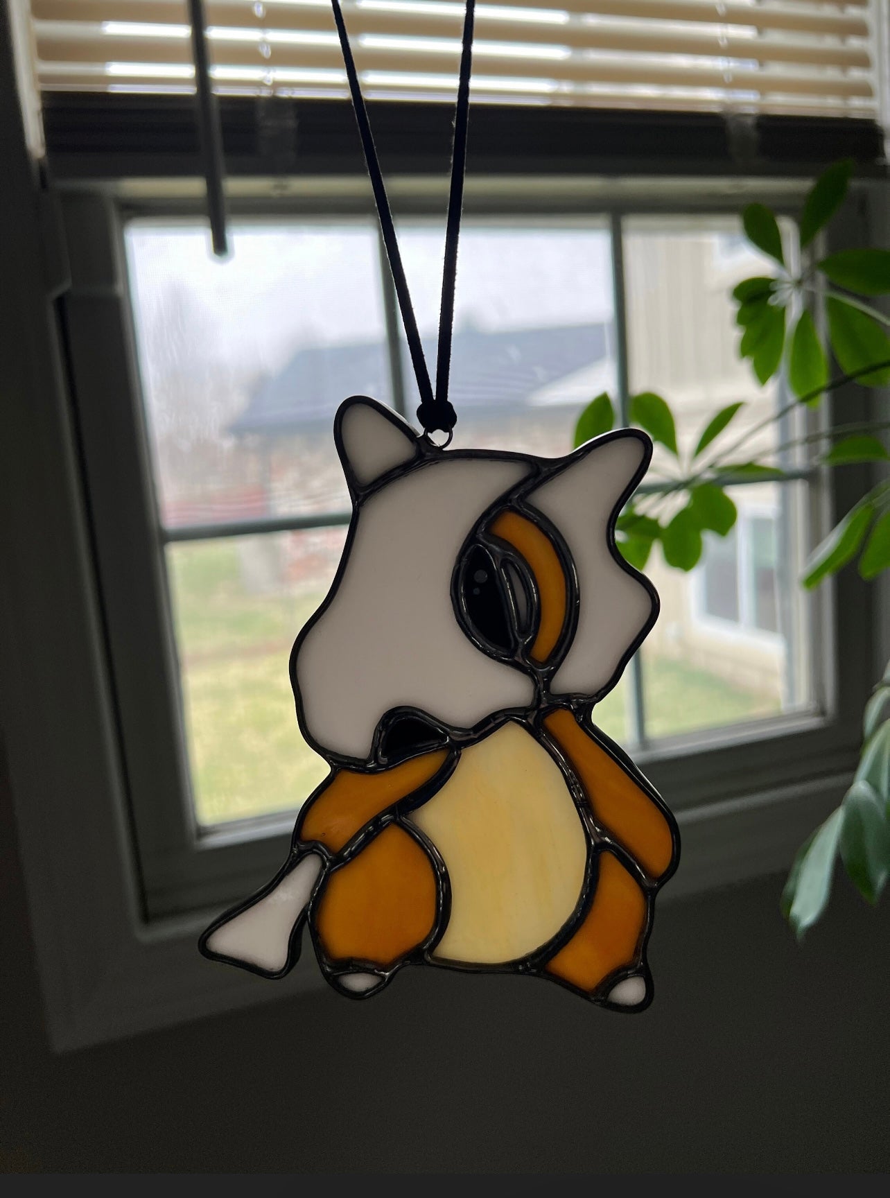 Cubone Inspired Stained Glass Suncatcher or Nightlight