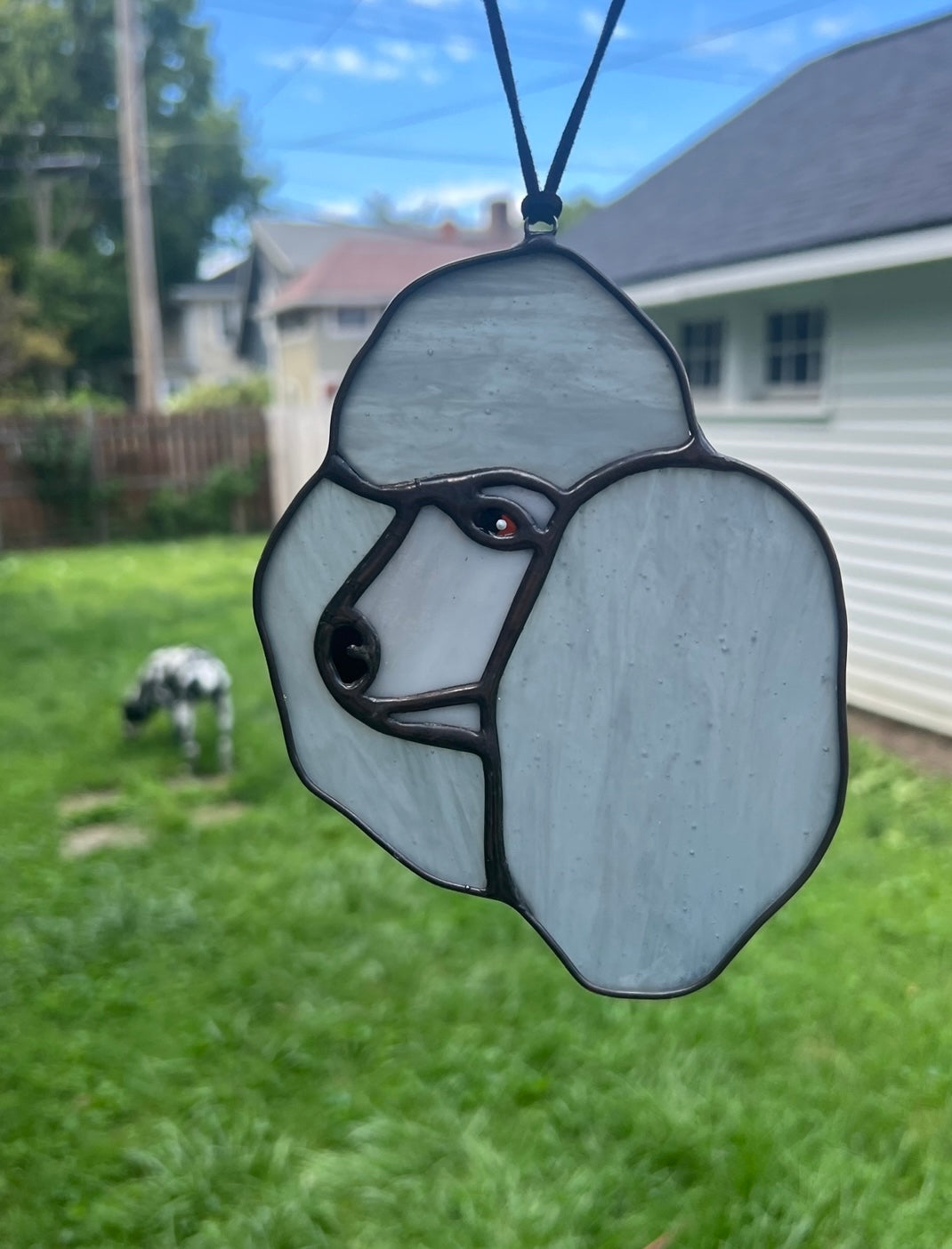 Stained Glass Poodle Suncatcher