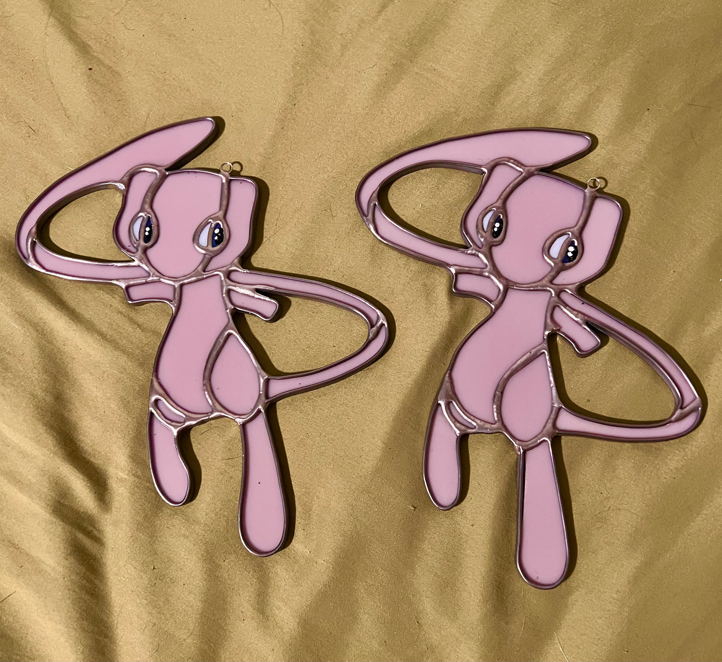 Mew Inspired Stained Glass Suncatcher or Nightlight