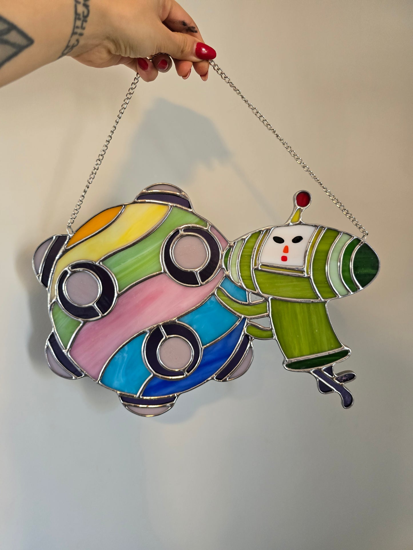 Katamari and Ball Inspired Stained Glass Suncatcher