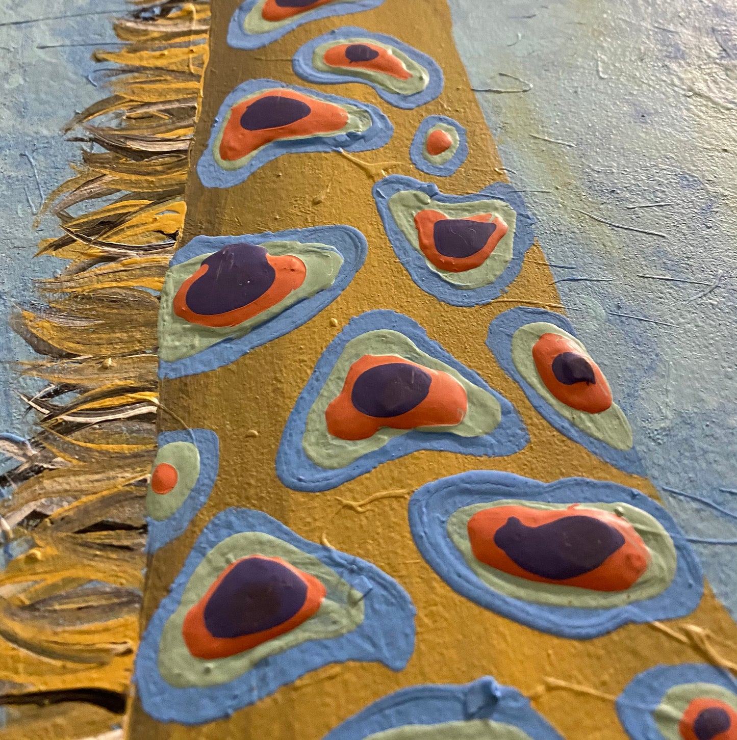 Abstract Textured Giraffe Painting