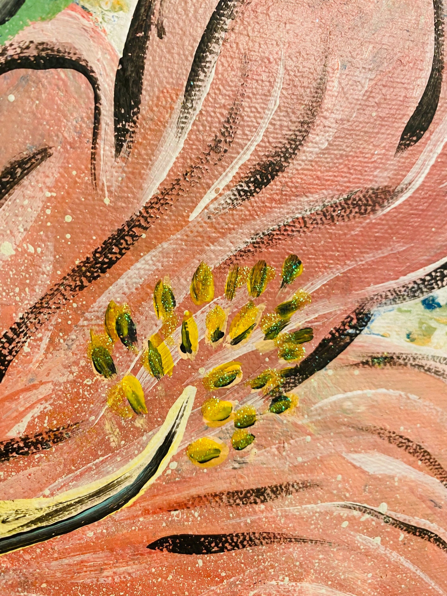 Abstract Hummingbird Painting