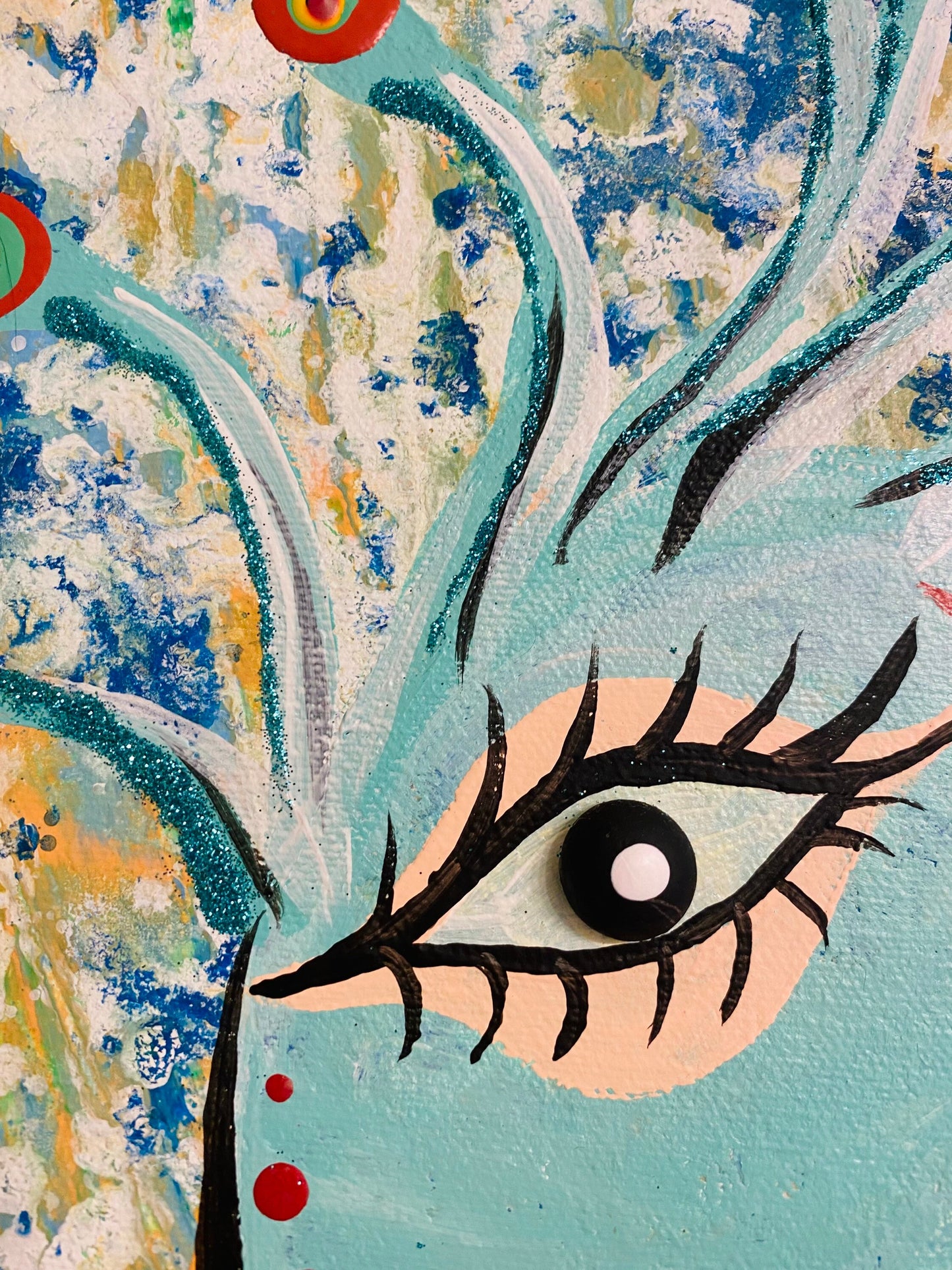 Abstract Hummingbird Painting