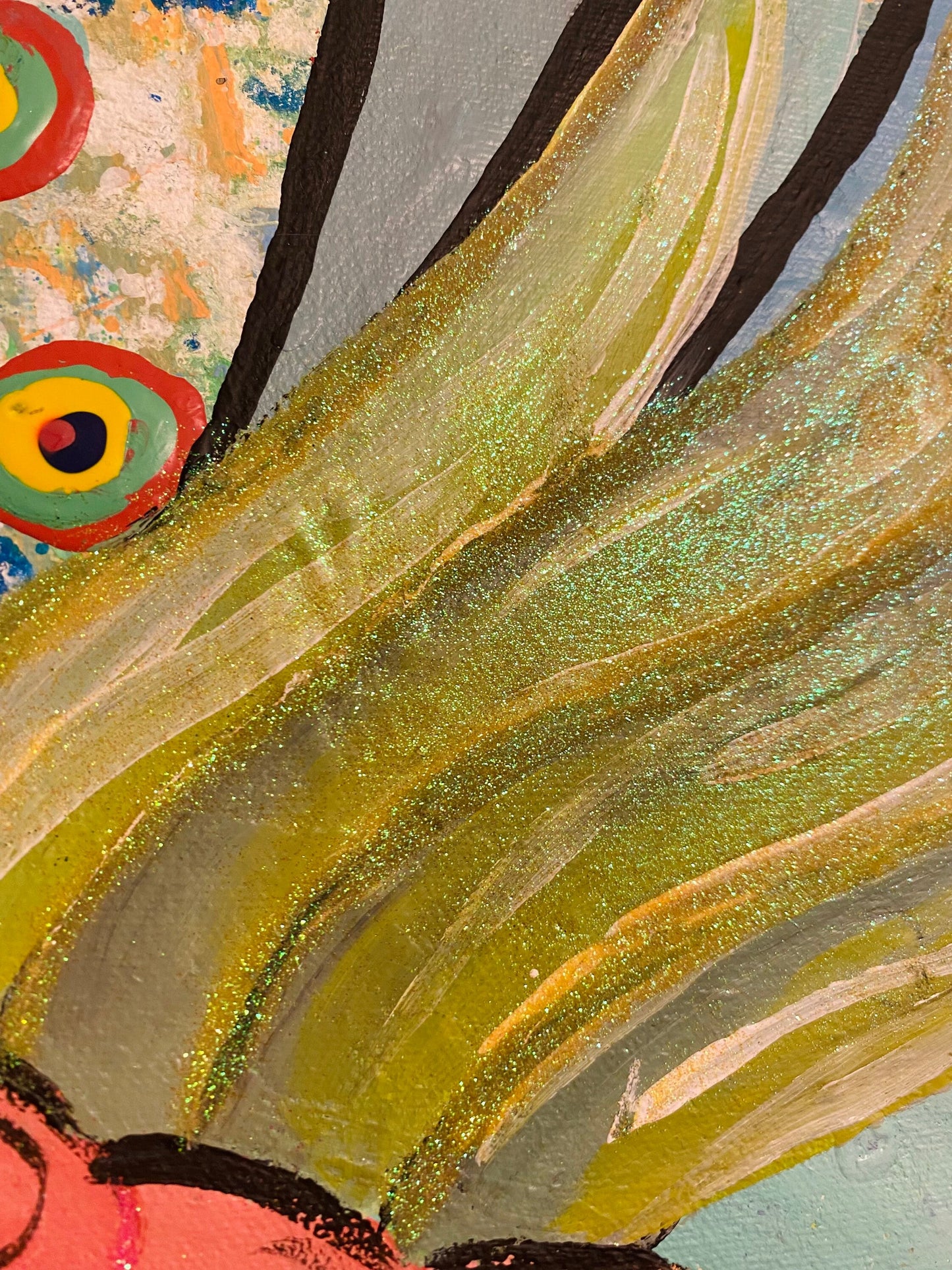 Abstract Hummingbird Painting