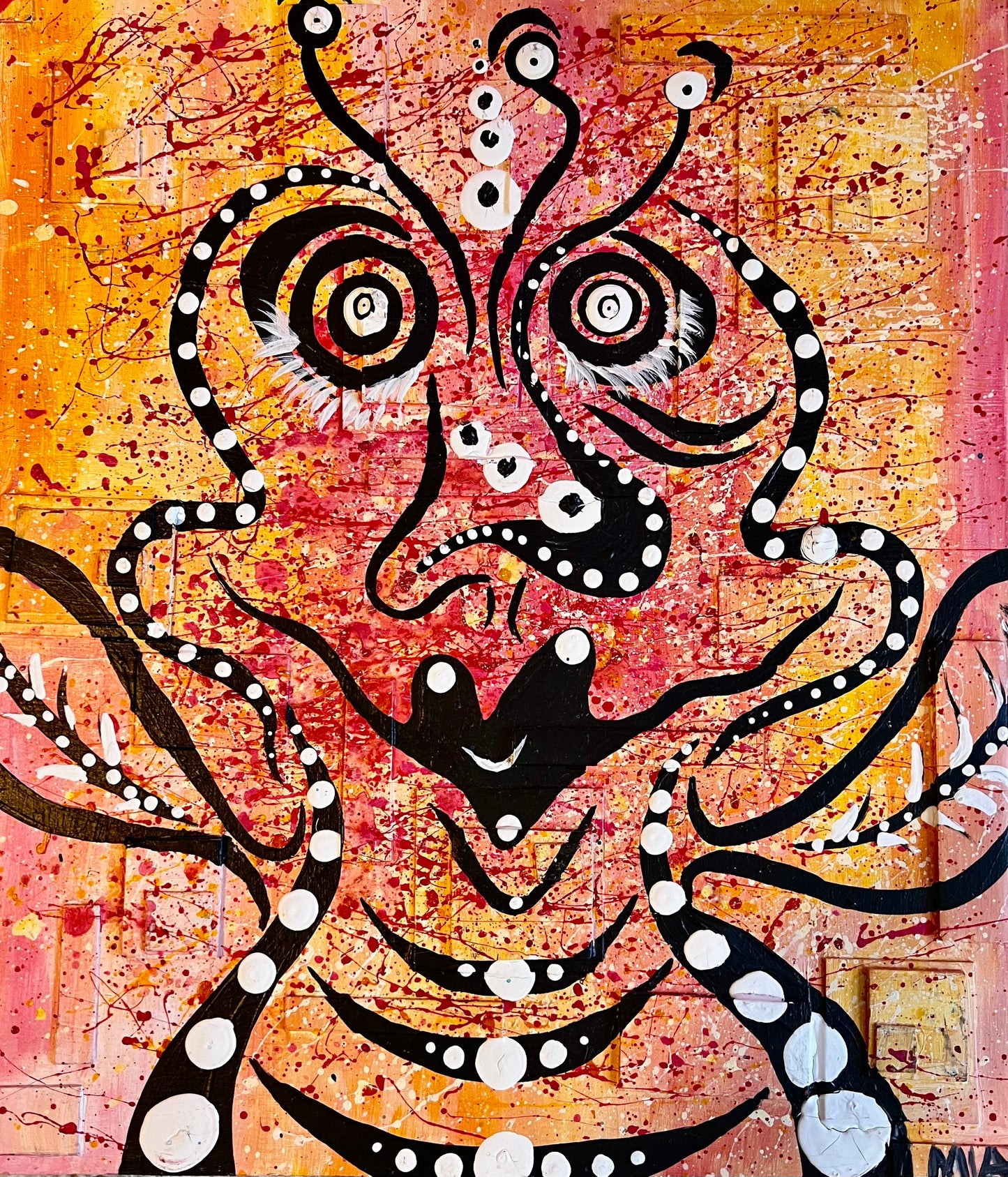 Abstract Bee Painting
