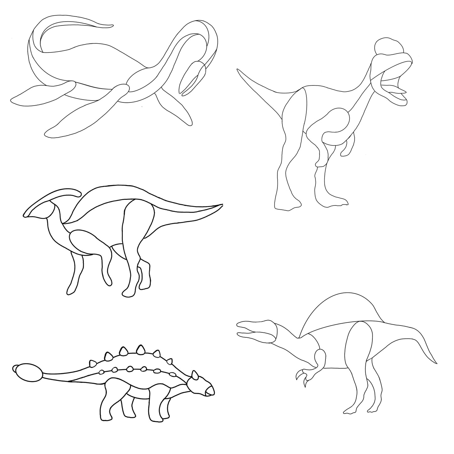 Dinosaur Stained Glass Pattern Download