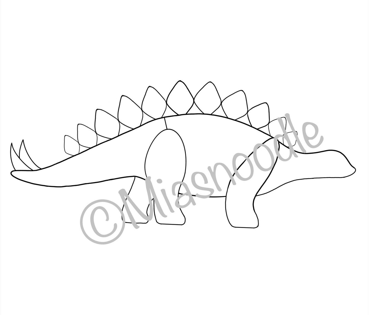 Dinosaur Stegosaurus Stained Glass Pattern Download