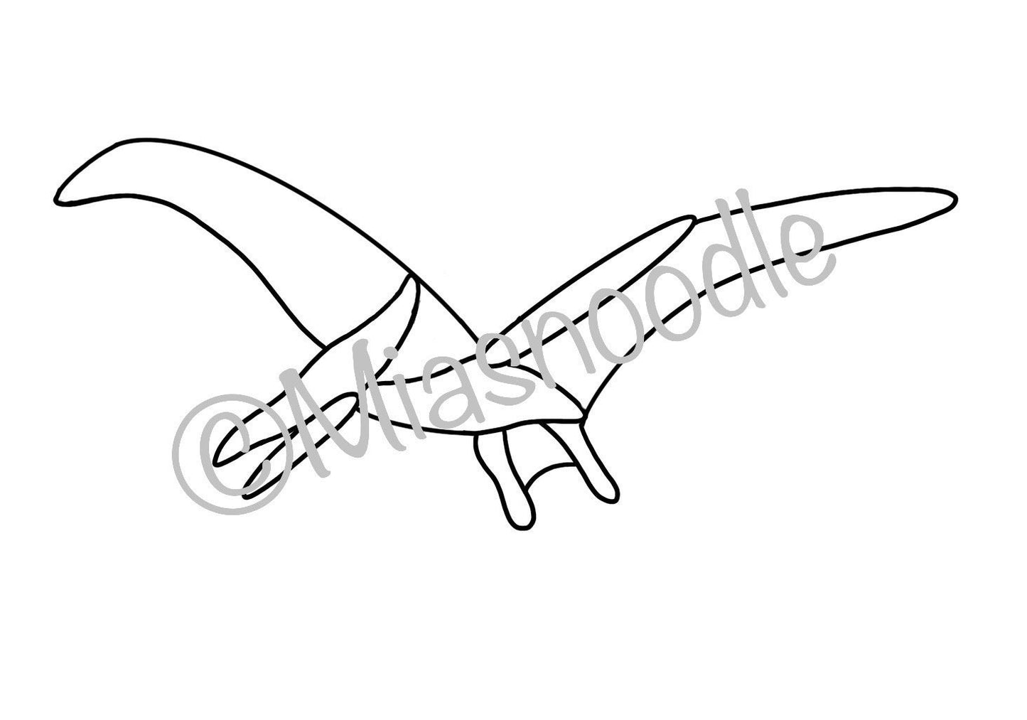 Dinosaur Pterodactyl Stained Glass Pattern Download