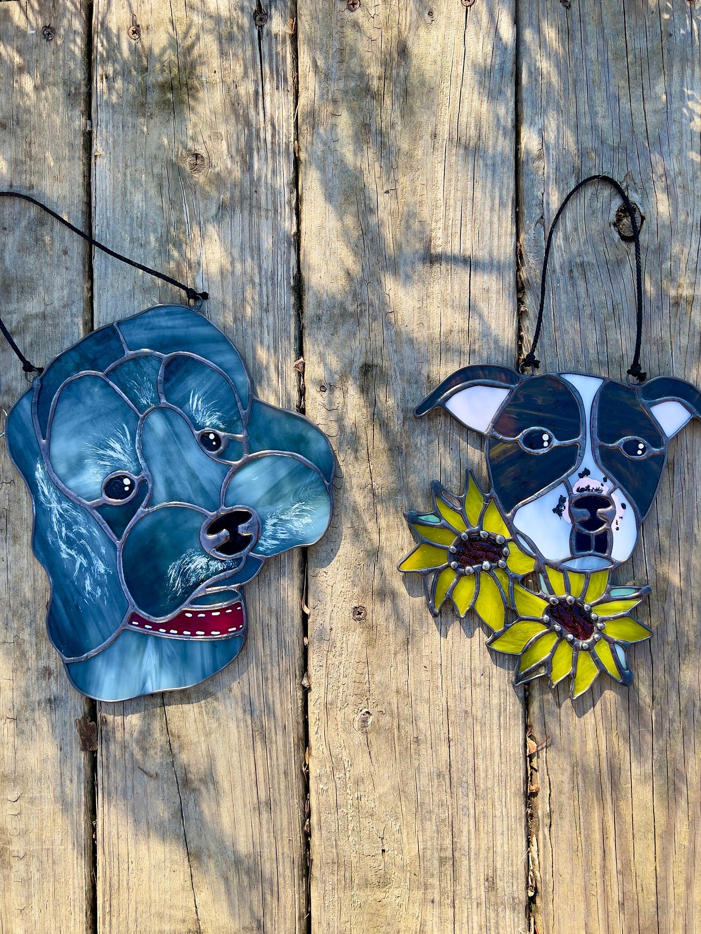 Custom Pet Portrait Stained Glass Suncatcher
