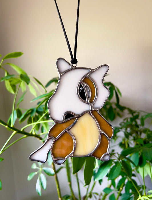 Cubone Inspired Stained Glass Suncatcher or Nightlight