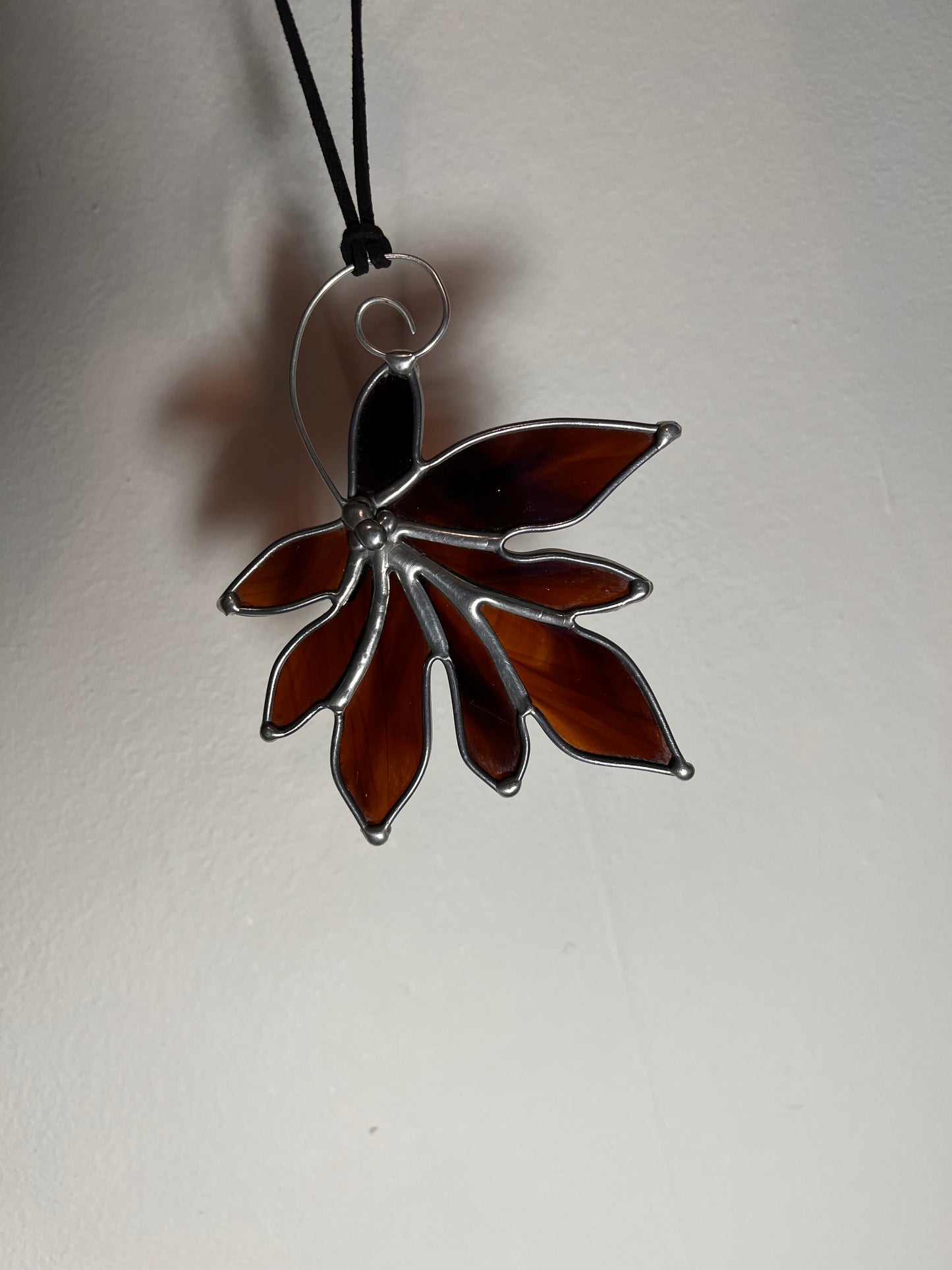 Fall Leaf or Leaves Bundle Stained Glass Suncatcher