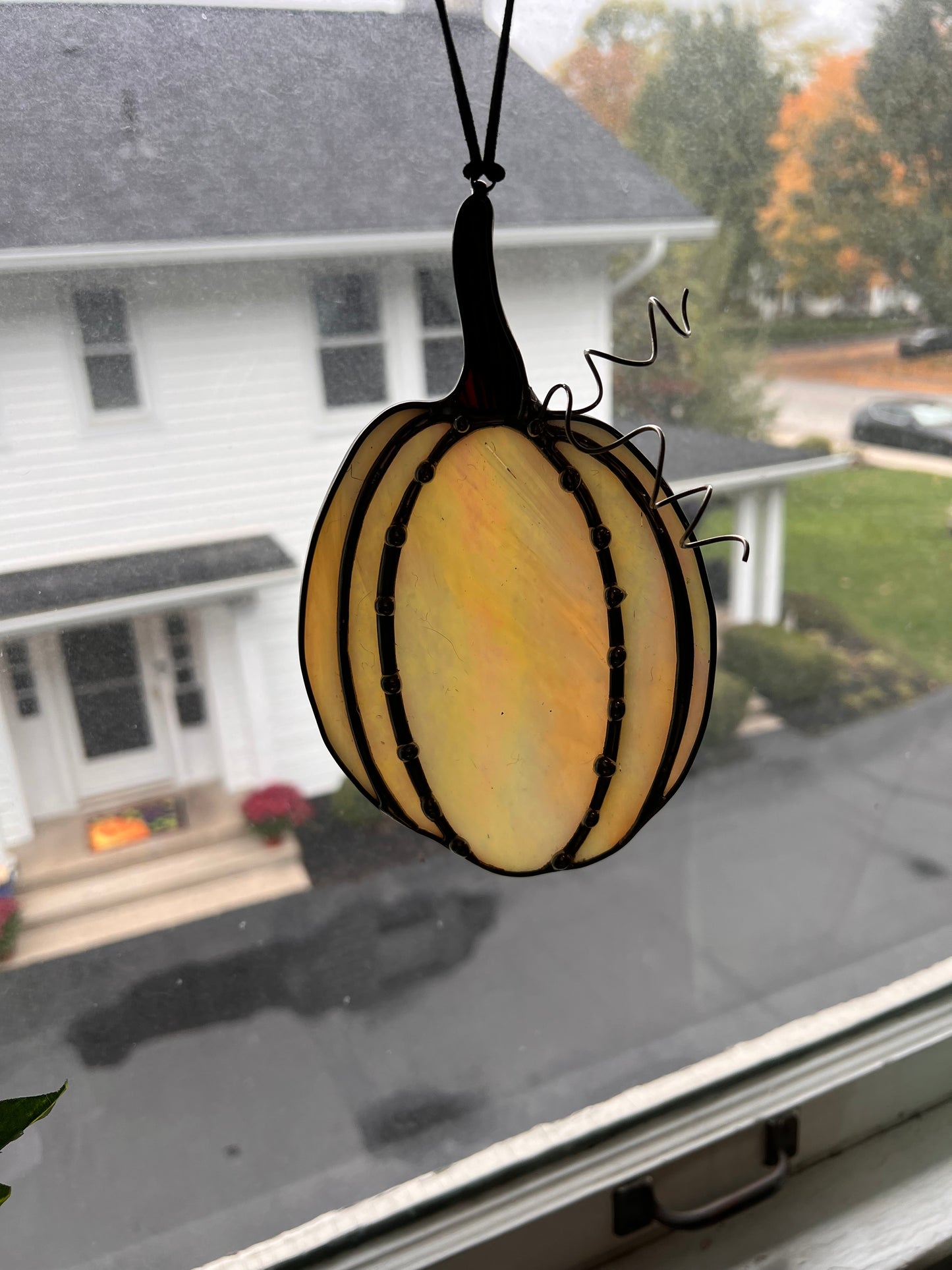 Stained Glass Suncatcher Pumpkins Halloween Fall