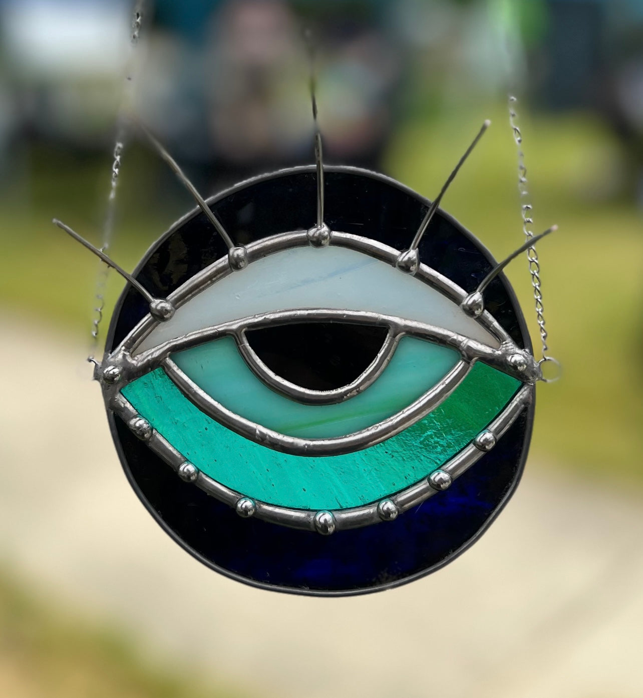 Stained Glass Eye Illuminati Suncatcher