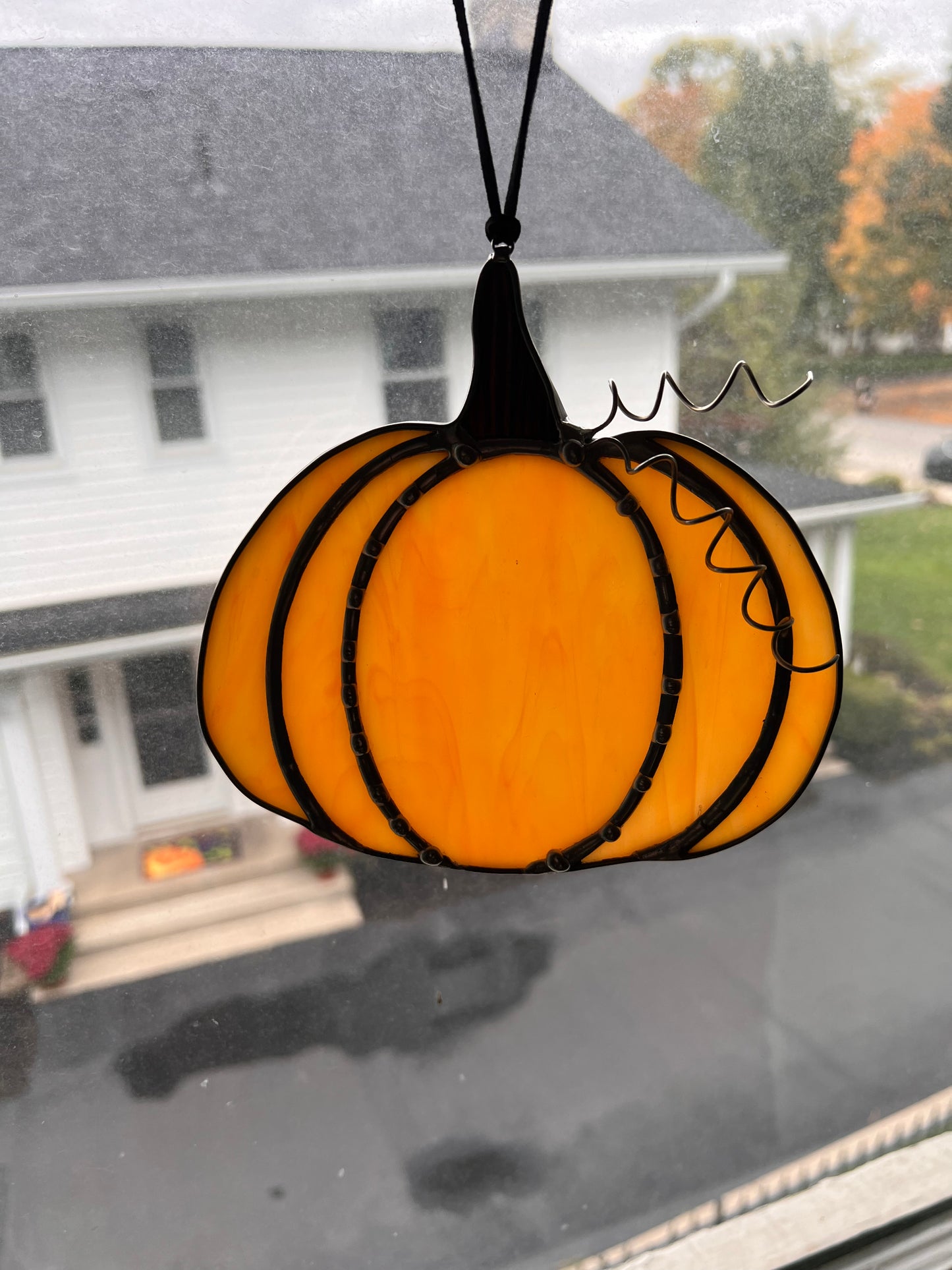 Stained Glass Suncatcher Pumpkins Halloween Fall