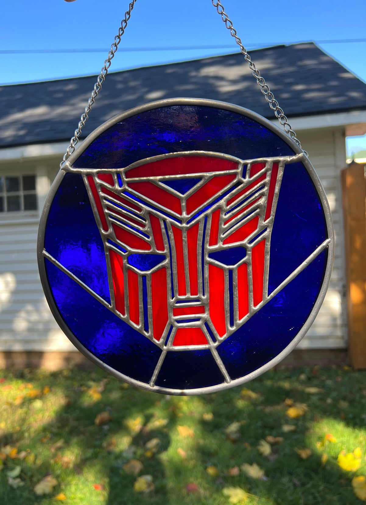 Autobot Transformers Stained Glass Suncatcher Panel