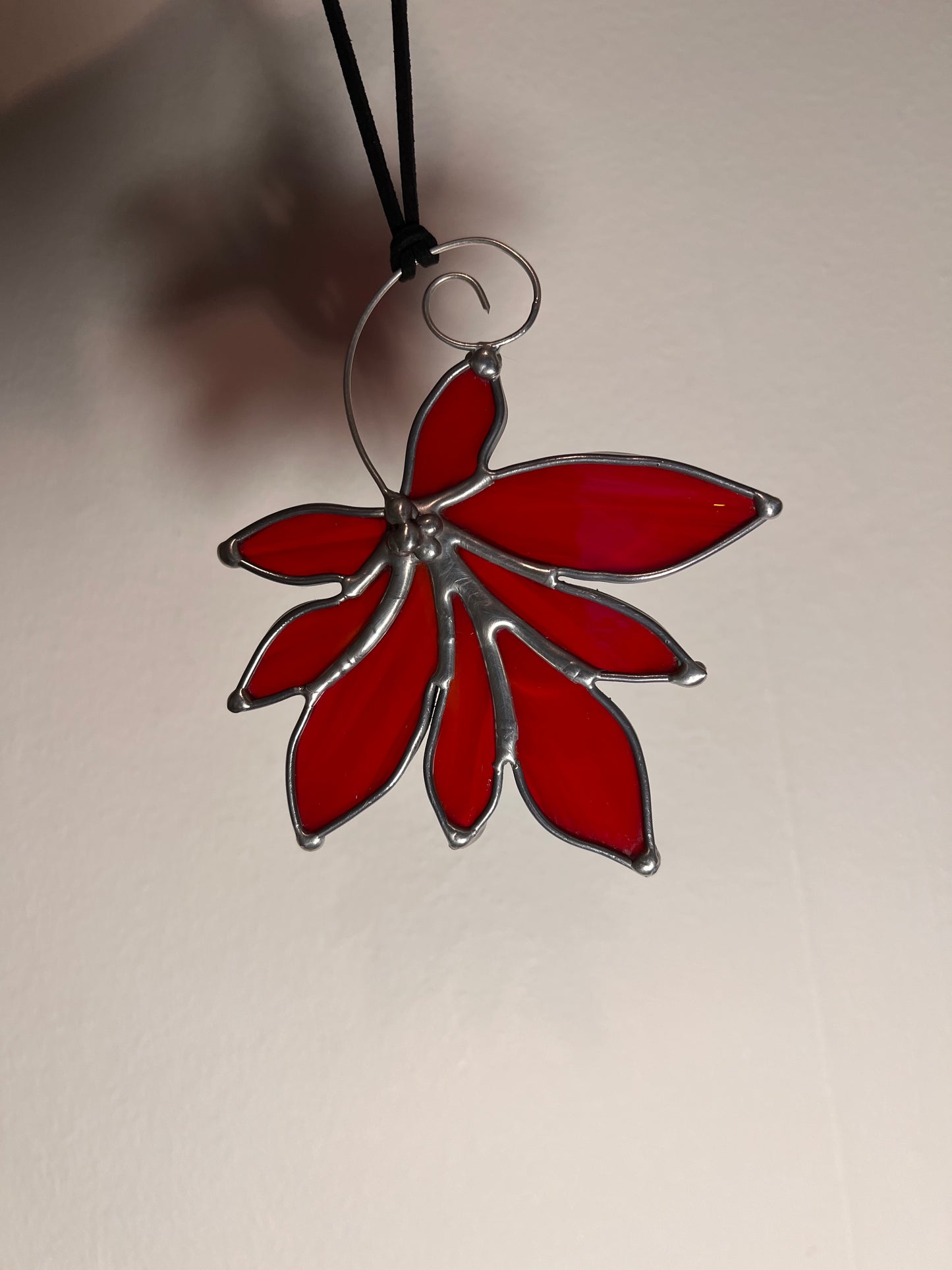 Fall Leaf or Leaves Bundle Stained Glass Suncatcher