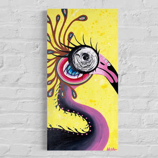 Abstract Flamingo Painting