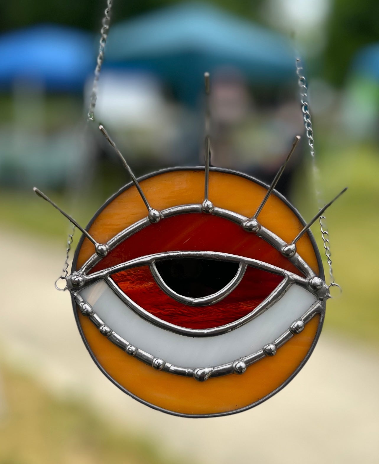 Stained Glass Eye Illuminati Suncatcher