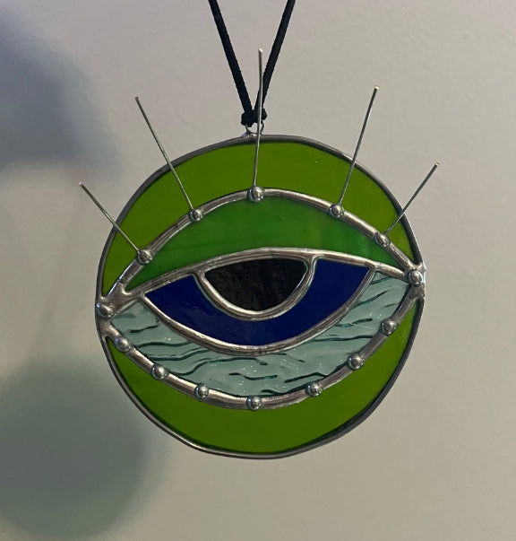 Stained Glass Eye Illuminati Suncatcher