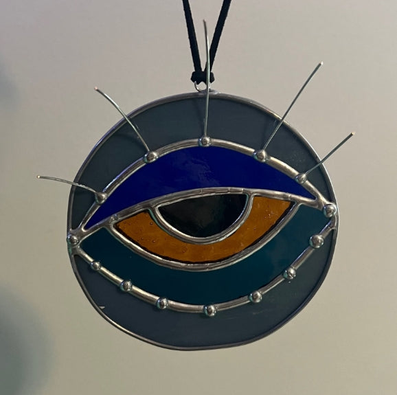 Stained Glass Eye Illuminati Suncatcher