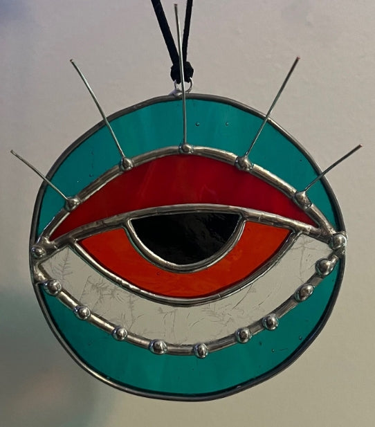 Stained Glass Eye Illuminati Suncatcher