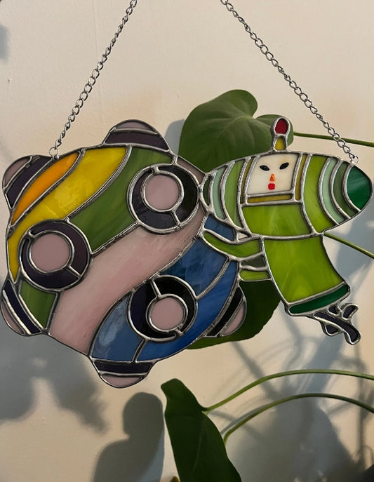 Katamari and Ball Inspired Stained Glass Suncatcher