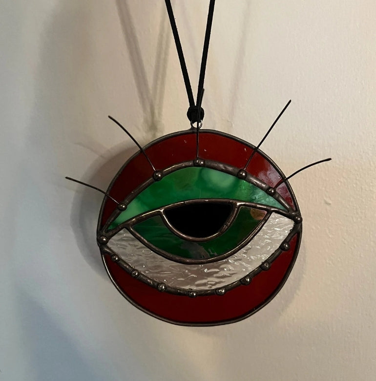 Stained Glass Eye Illuminati Suncatcher