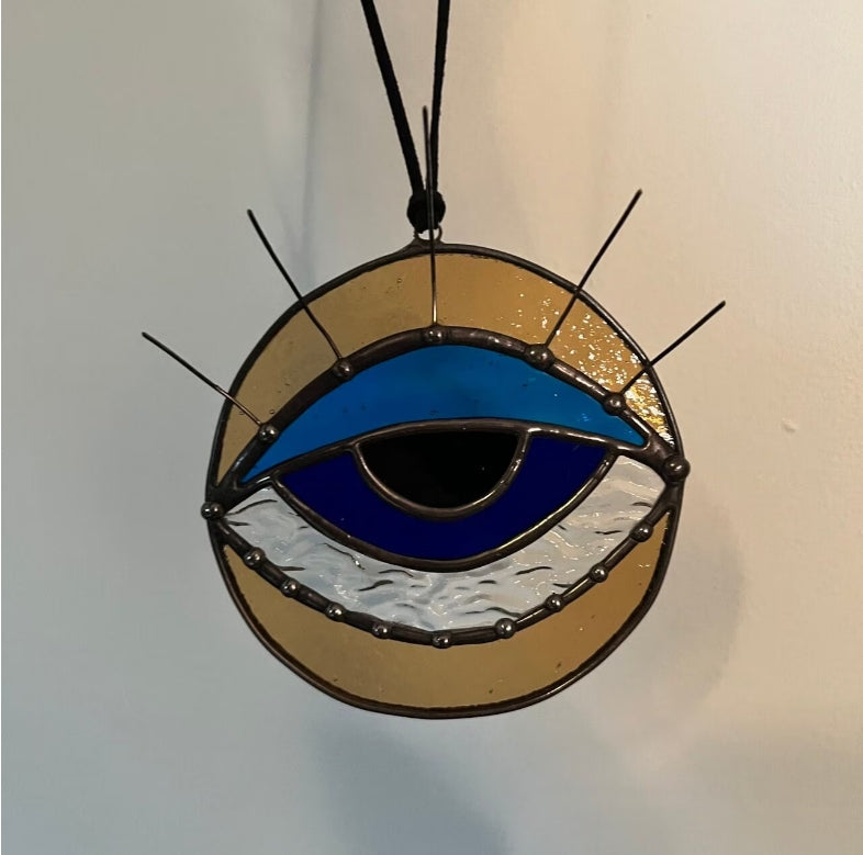 Stained Glass Eye Illuminati Suncatcher