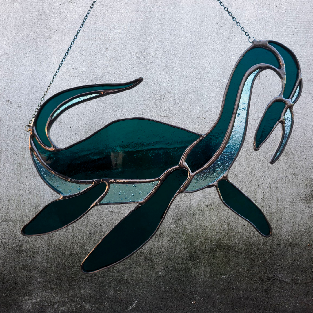 Dinosaur Plesiosaurus Stained Glass Suncatcher