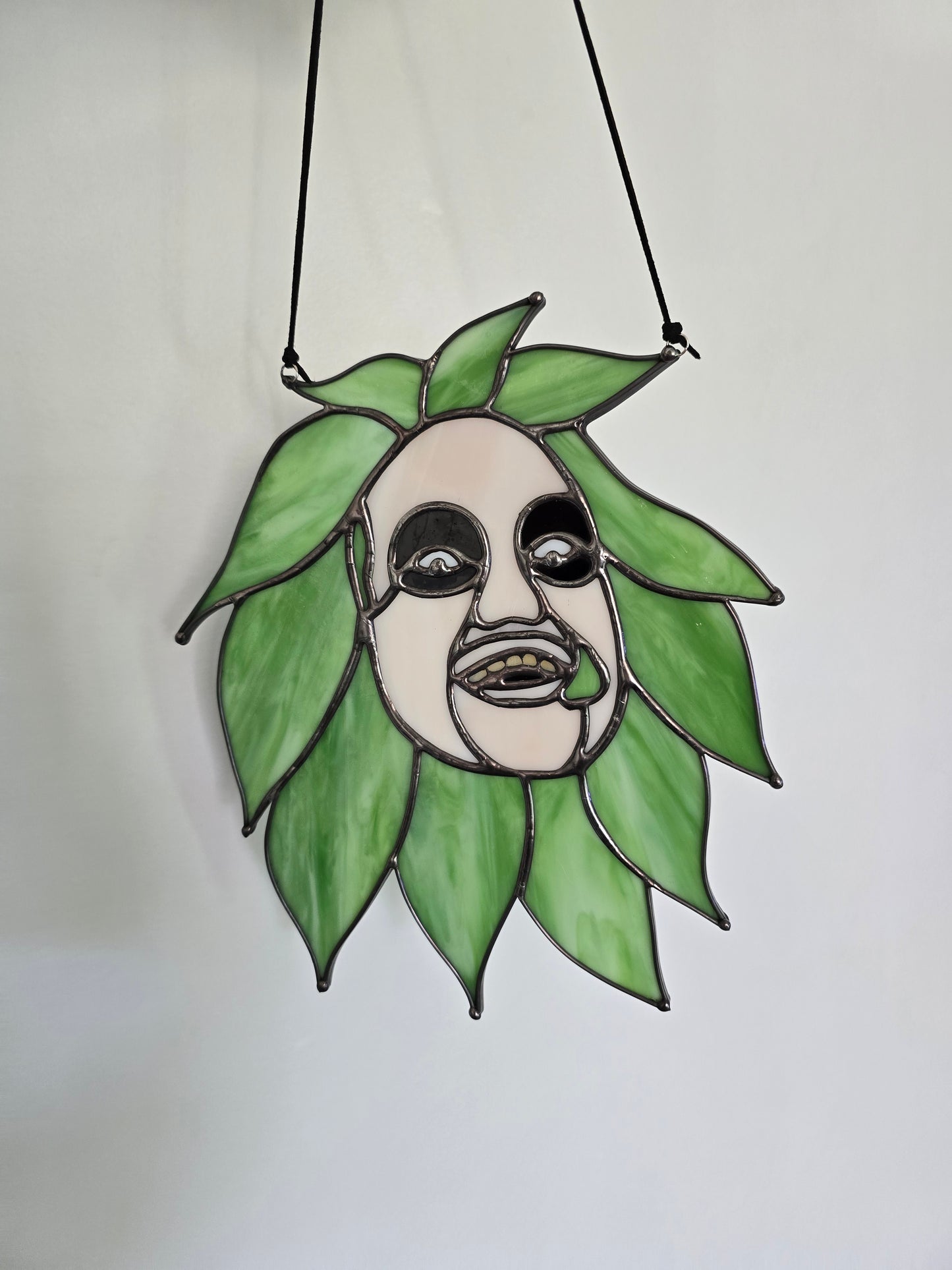 Beetle Juice Stained Glass Halloween Fall Suncatcher