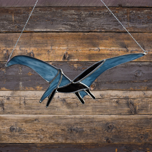 Pterodactyl Dinosaur Stained Glass Suncatcher or Nightlight