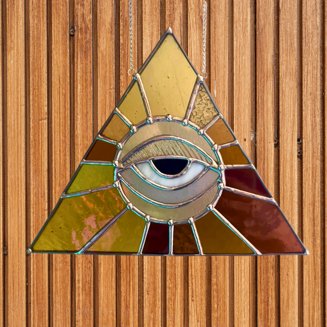 Stained Glass Eye Ball Illuminati Suncatcher