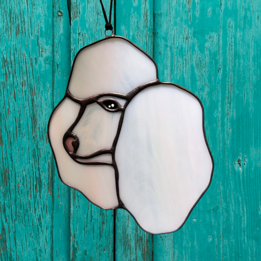 Stained Glass Poodle Suncatcher