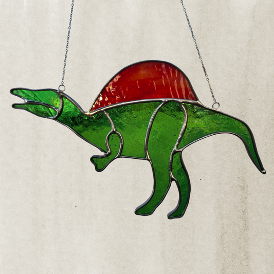 Dinosaur Spinosaurus Stained Glass Suncatcher