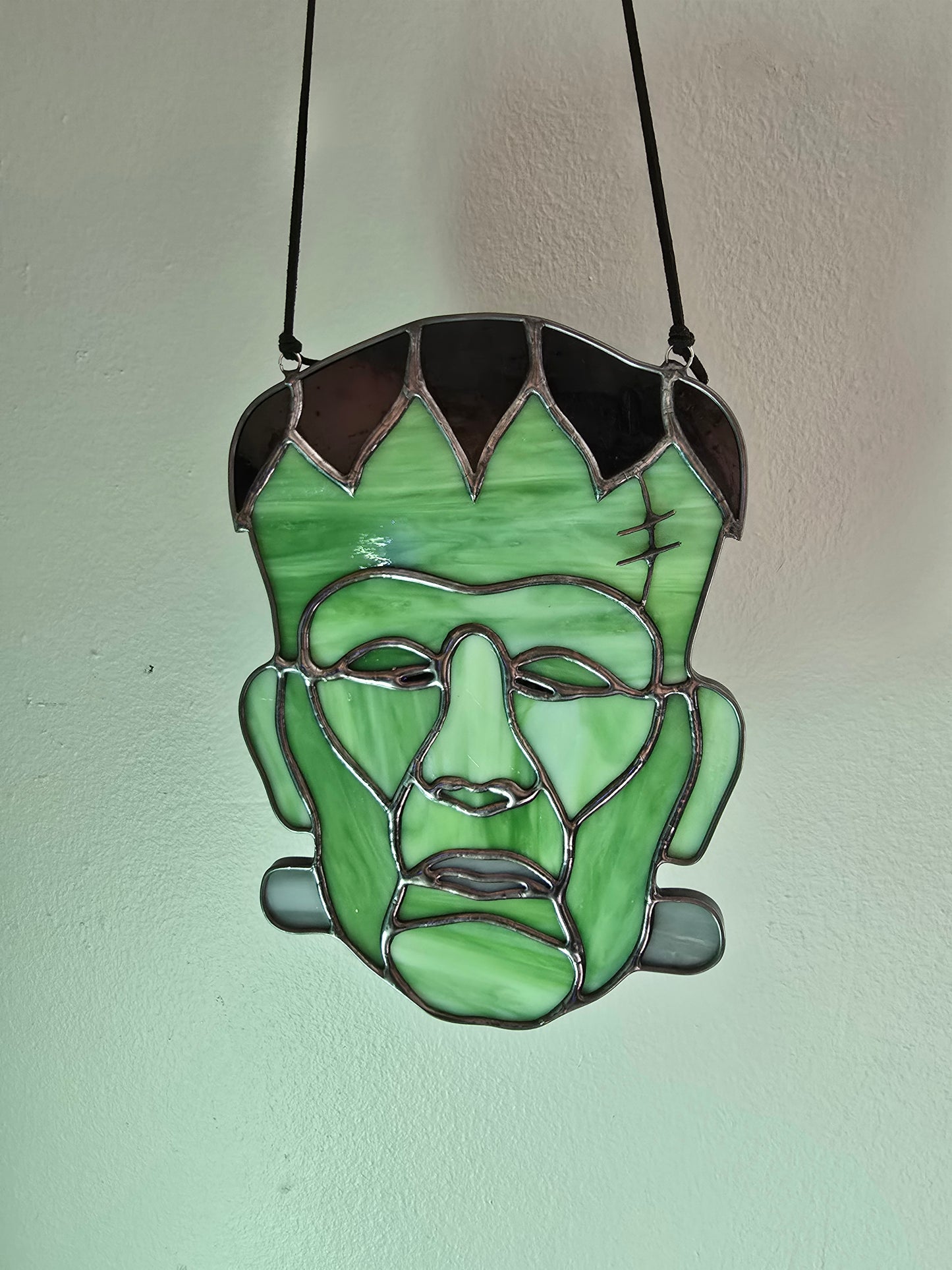 Frankenstein Stained Glass Halloween Fall Suncatcher