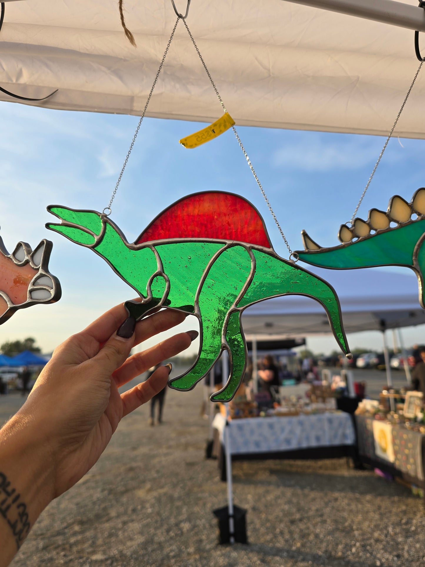 Dinosaur Spinosaurus Stained Glass Suncatcher