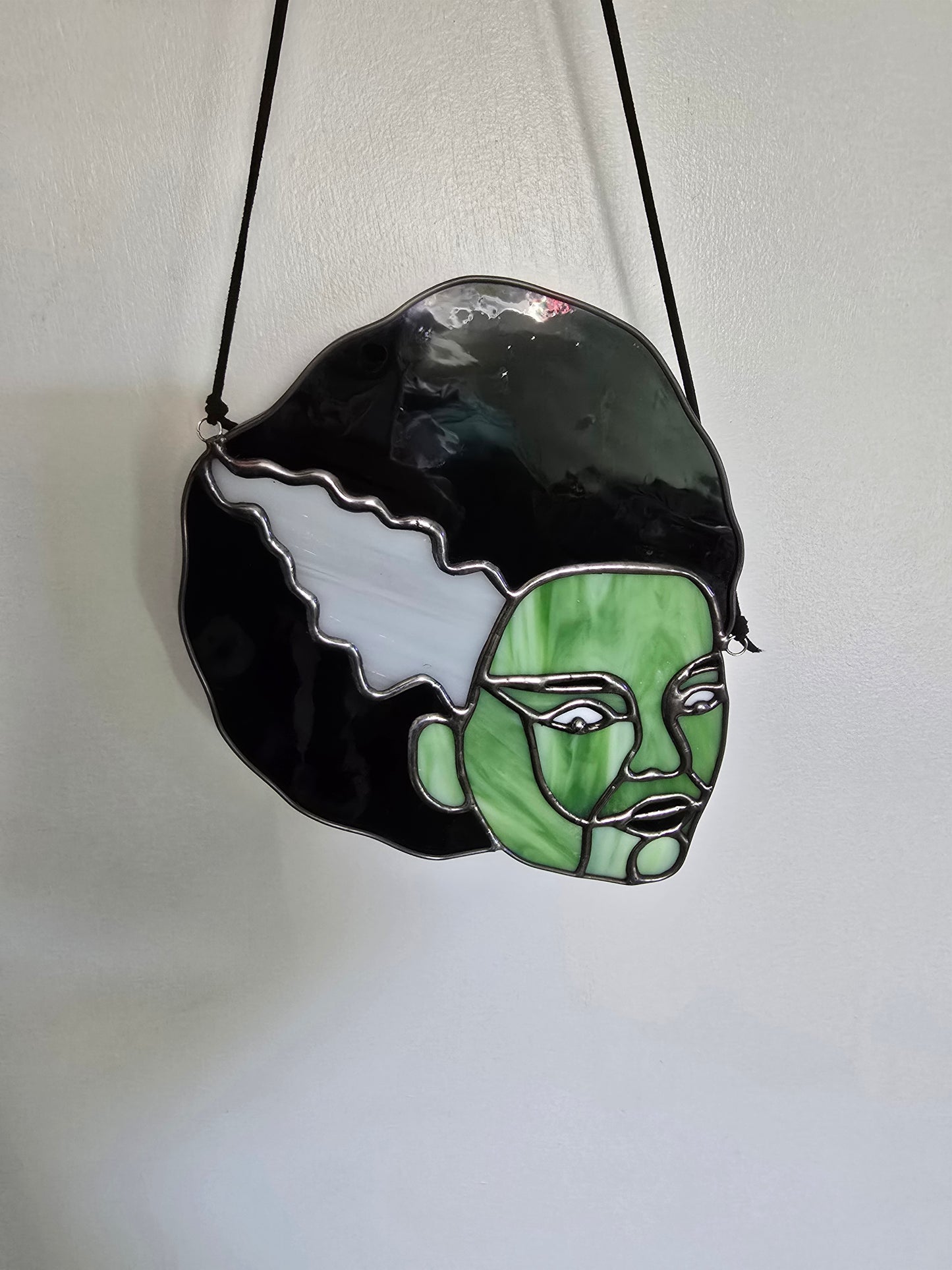 Bride of Frankenstein Stained Glass Halloween Fall Suncatcher