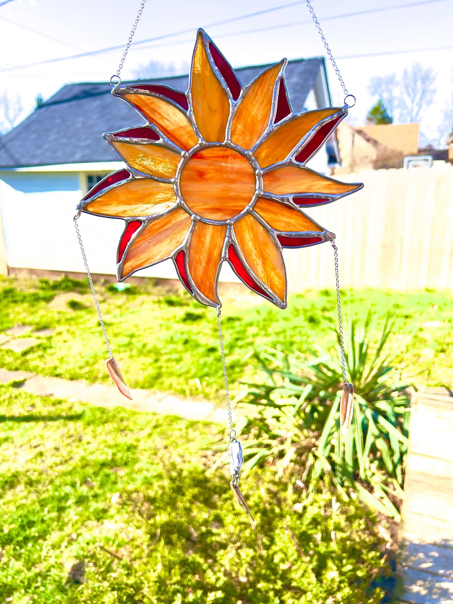 Sun Flower Stained Glass Suncatcher